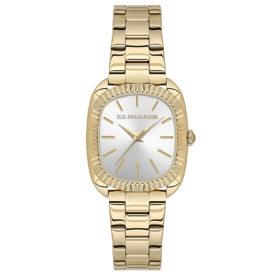 U.s. Polo Assn. USPA2143-04 Quartz Çelik Altın Rengi Gri Kadran 28x33 mm Kadın Kol Saati