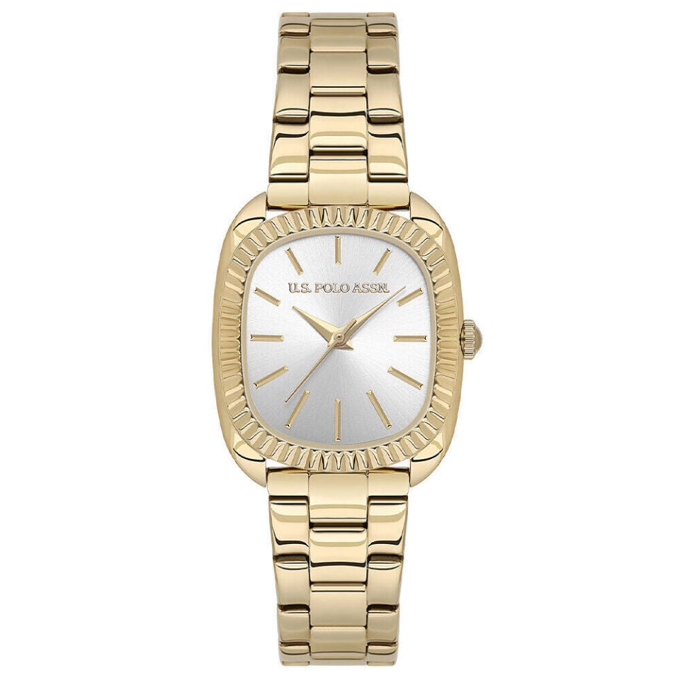 U.s. Polo Assn. USPA2143-04 Quartz Çelik Altın Rengi Gri Kadran 28x33 mm Kadın Kol Saati