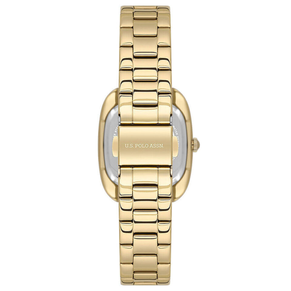 U.s. Polo Assn. USPA2143-04 Quartz Çelik Altın Rengi Gri Kadran 28x33 mm Kadın Kol Saati