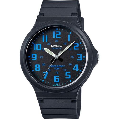 Casio MW-240-2BVDF Quartz Silikon Siyah 44 mm Erkek Kol Saati