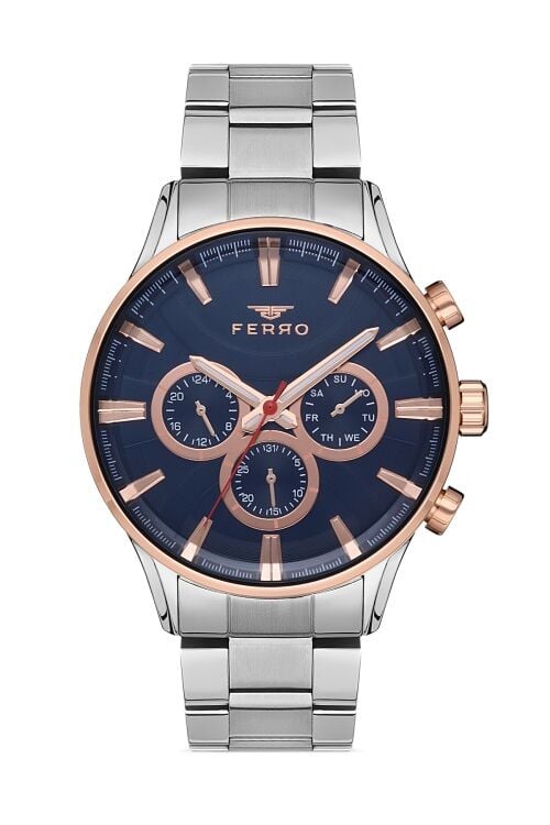 Ferro Gümüş Çelik Kordon Erkek Kol Saati FM11180A-E3