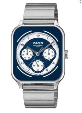 Casio MTP-M307D-2BVDF Quartz Çelik Gri Lacivert Kadran 34 mm Erkek Kol Saati