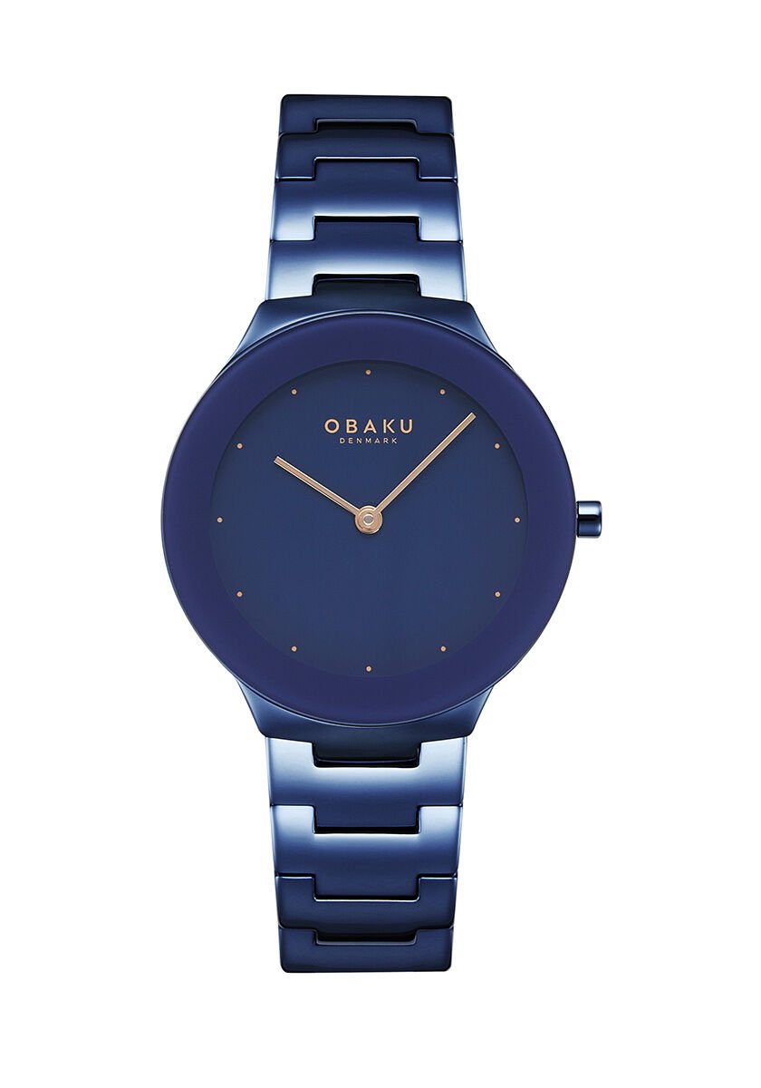 Obaku Denmark V290LXLLSL Çelik Safir Kristal Lacivert 32 mm Kadın Kol Saati