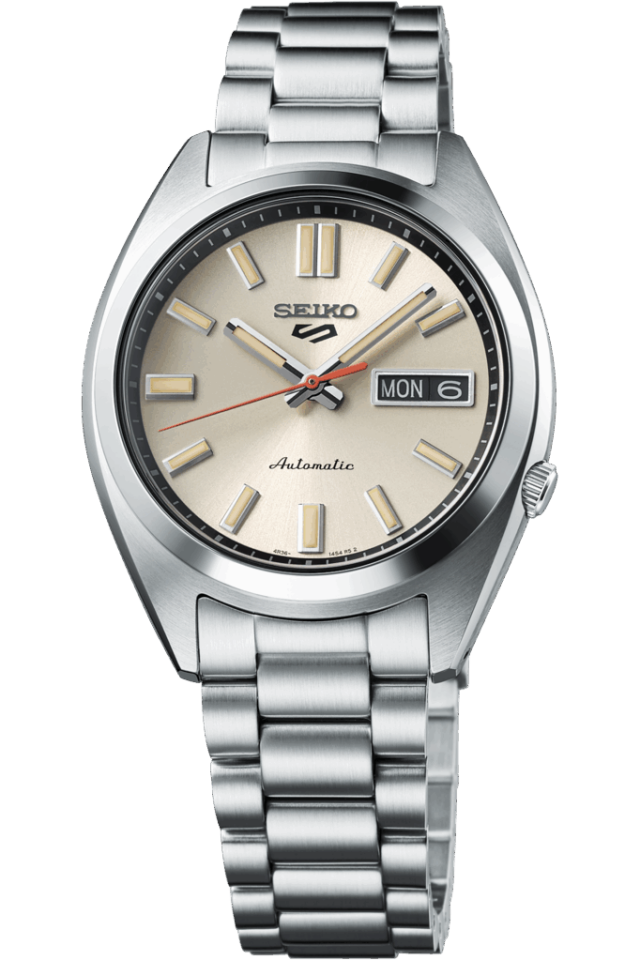 Seiko SRPK91K Otomatik Çelik Gri Krem Kadran 10 ATM 37 mm Erkek Kol Saati