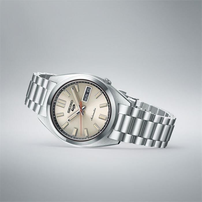 Seiko SRPK91K Otomatik Çelik Gri Krem Kadran 10 ATM 37 mm Erkek Kol Saati