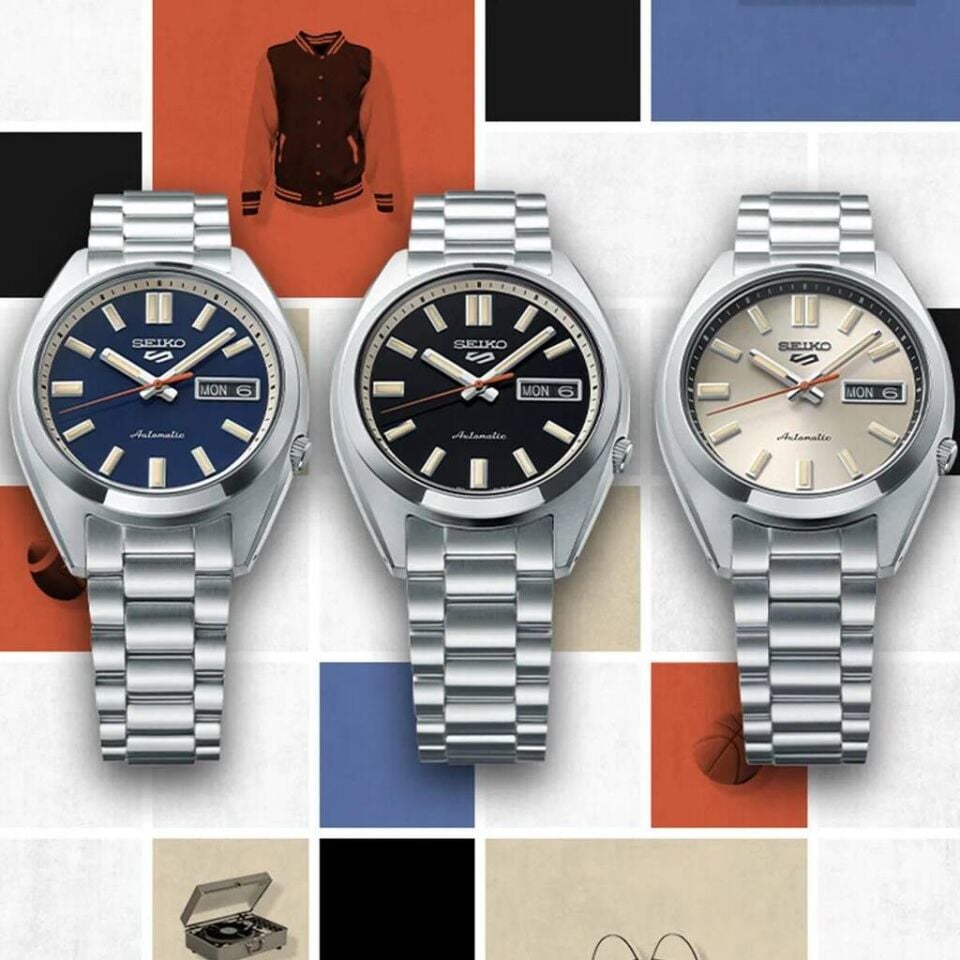 Seiko SRPK91K Otomatik Çelik Gri Krem Kadran 10 ATM 37 mm Erkek Kol Saati