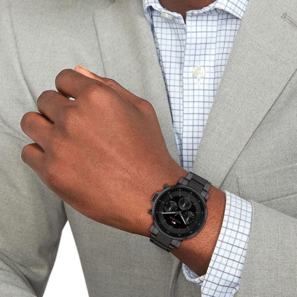 Tommy Hilfiger TH1710590 Quartz Çelik Siyah 44 mm Erkek Kol Saati