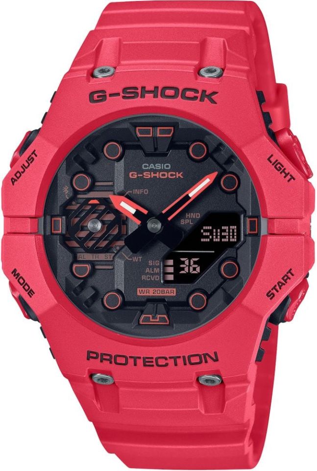 Casio GA-B001-4ADR Quartz Silikon Kırmızı 20 ATM 46 mm Erkek Kol Saati