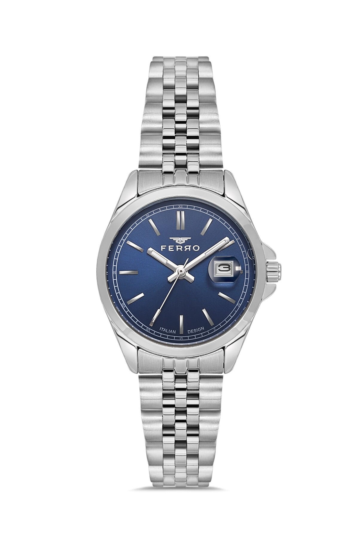 Ferro Gümüş Çelik Kordon Kadın Kol Saati FL21542AWT-A3 3ATM Su Geçirmez 2 Yıl Garantili HediyePaket