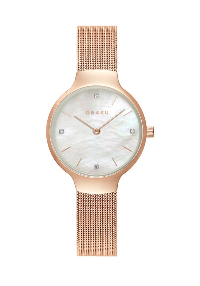 Obaku Denmark V241LXVWMV Hasır Quartz Rose 29 mm Kadın Kol Saati