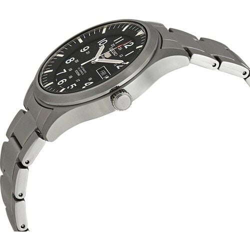 Seiko 5 SNZG13K1 Otomatik Çelik Gri Siyah Kadran 10 ATM 42 mm Nato Kordon Hediyeli Erkek Kol Saati