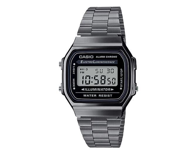 Casio A168WGG-1ADF Quartz Dijital Çelik Gri Organik Cam 36 mm Erkek Kol Saati