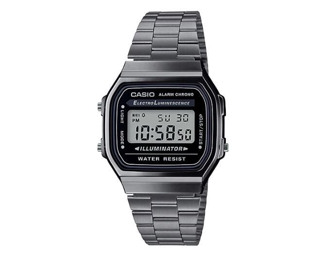 Casio A168WGG-1ADF Quartz Dijital Çelik Gri Organik Cam 36 mm Erkek Kol Saati