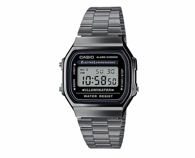 Casio A168WGG-1ADF Quartz Dijital Çelik Gri Organik Cam 36 mm Erkek Kol Saati