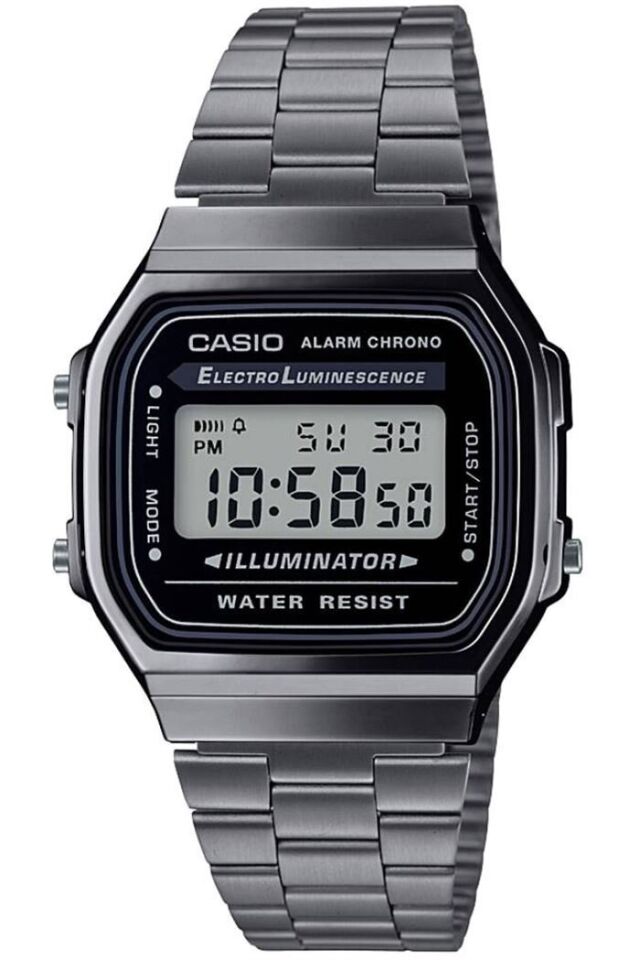 Casio A168WGG-1ADF Quartz Dijital Çelik Gri Organik Cam 36 mm Erkek Kol Saati