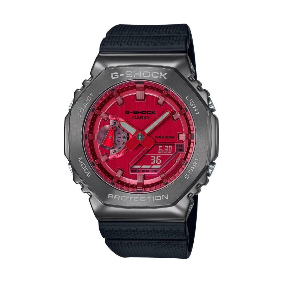 Casio GM-2100B-4ADR Quartz Silikon Siyah 20 ATM 44 mm Erkek Kol Saati
