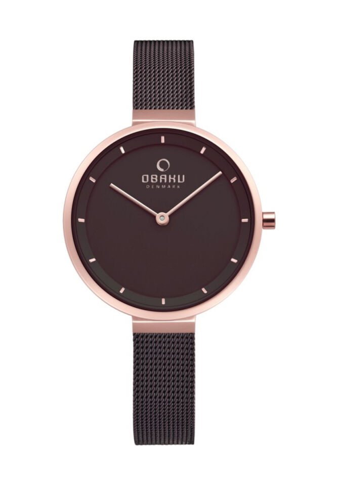 Obaku Denmark V225LXVNMN Quartz Hasır Kahverengi 32 mm Kadın Kol Saati