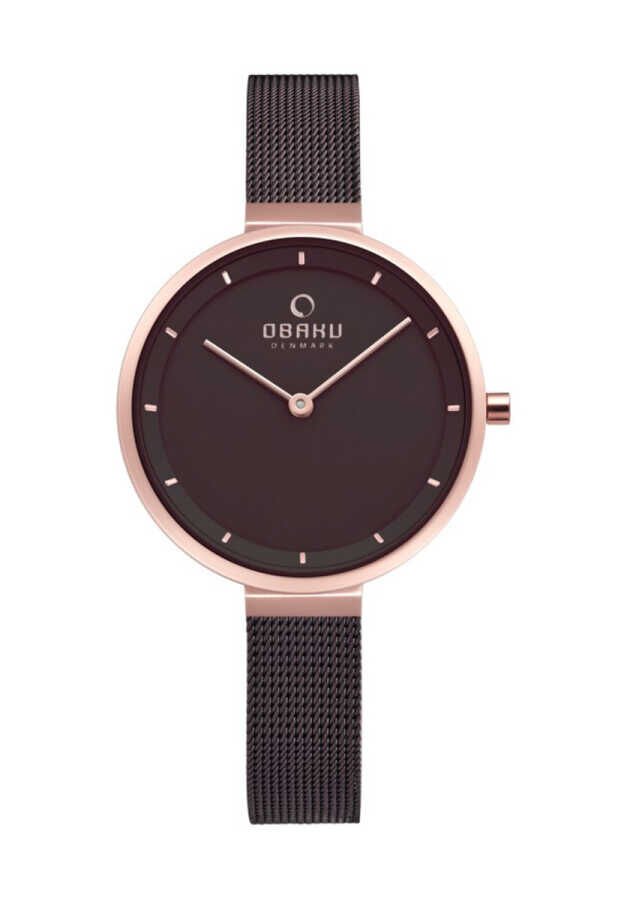 Obaku Denmark V225LXVNMN Quartz Hasır Kahverengi 32 mm Kadın Kol Saati