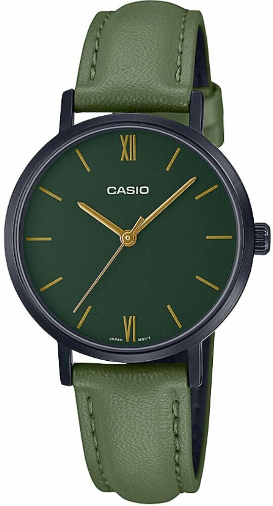 Casio LTP-VT02BL-3AUDF Quartz Deri Yeşil 30 mm Kadın Kol Saati