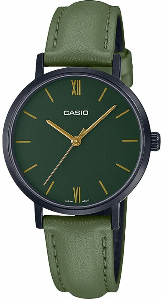 Casio LTP-VT02BL-3AUDF Quartz Deri Yeşil 30 mm Kadın Kol Saati