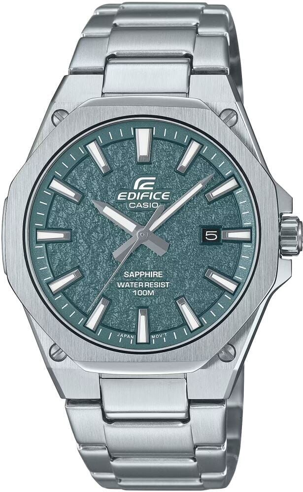 Casio EFR-S108DE-3AVUDF Edifice Quartz Çelik Gri Yeşil Kadran 10 ATM 40 mm Erkek Kol Saati