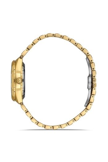 Ferro Quartz Çelik Altın Rengi 32 mm Kelebek Kilitli Kadın Kol Saati