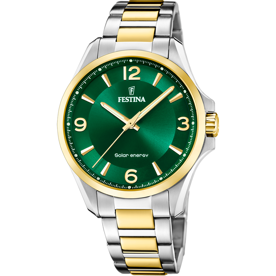 Festina F20657/3 Solar Çelik Altın/Gri 42 mm Erkek Kol Saati