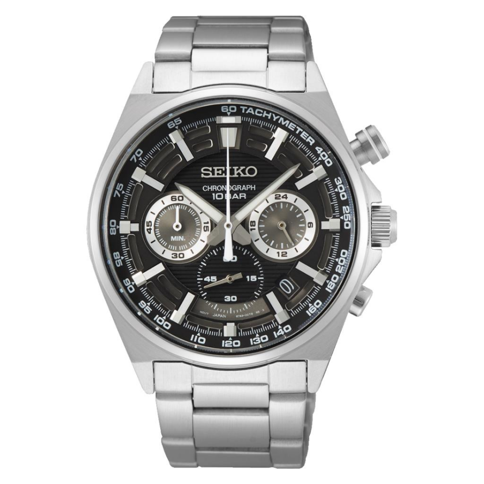 Seiko Kronograf SSB397P Quartz Kronograflı Çelik Gri Siyah Kadran 10 ATM Erkek Kol Saati