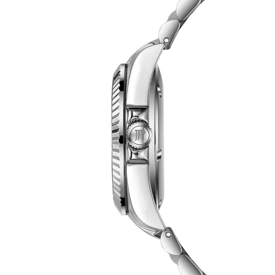 Jacques Philippe JPQLS5813X6LG Swiss Made Quartz Çelik Gri Yeşil Kadran Safir Cam 10 ATM 32 mm Kadın Kol Saati