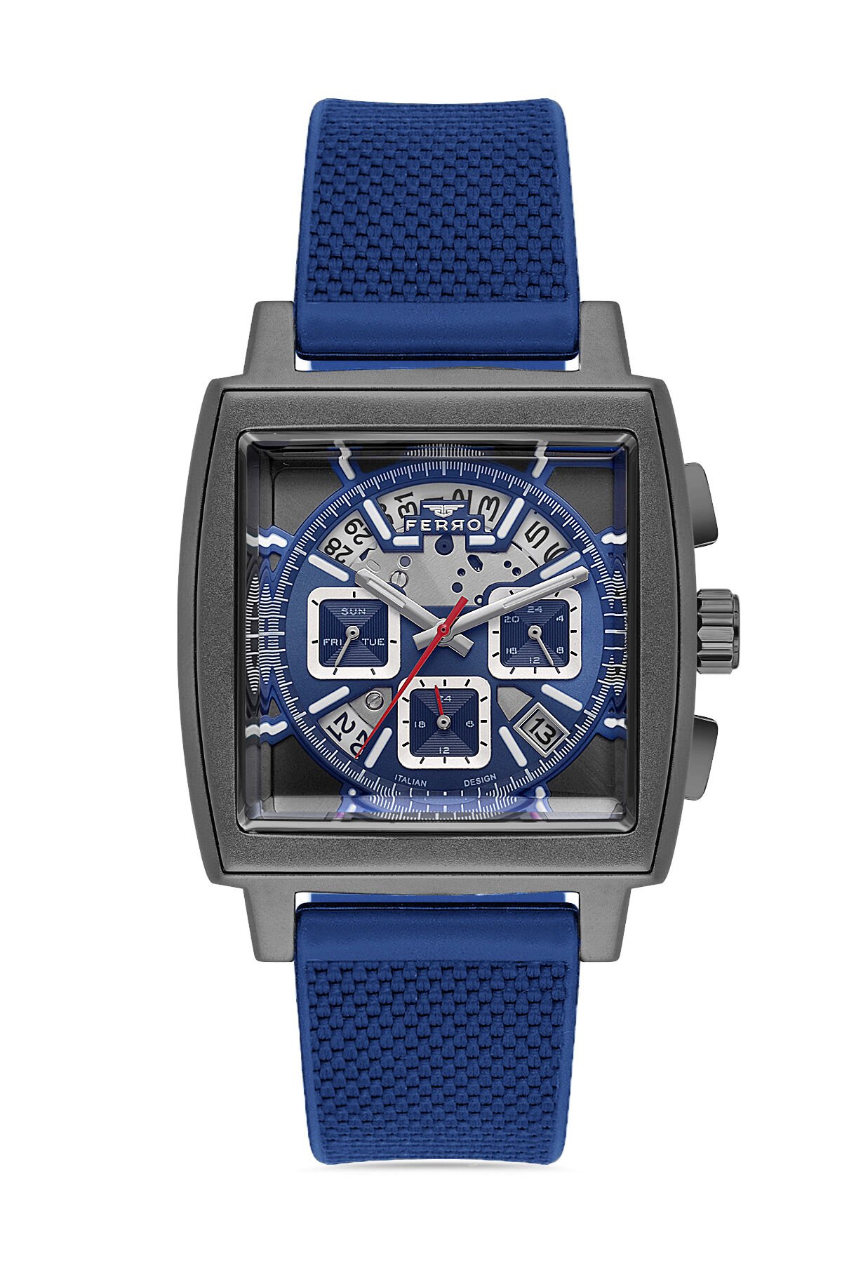 Ferro Lacivert Silikon Kordon Erkek Kol Saati FM11553DWT-L3