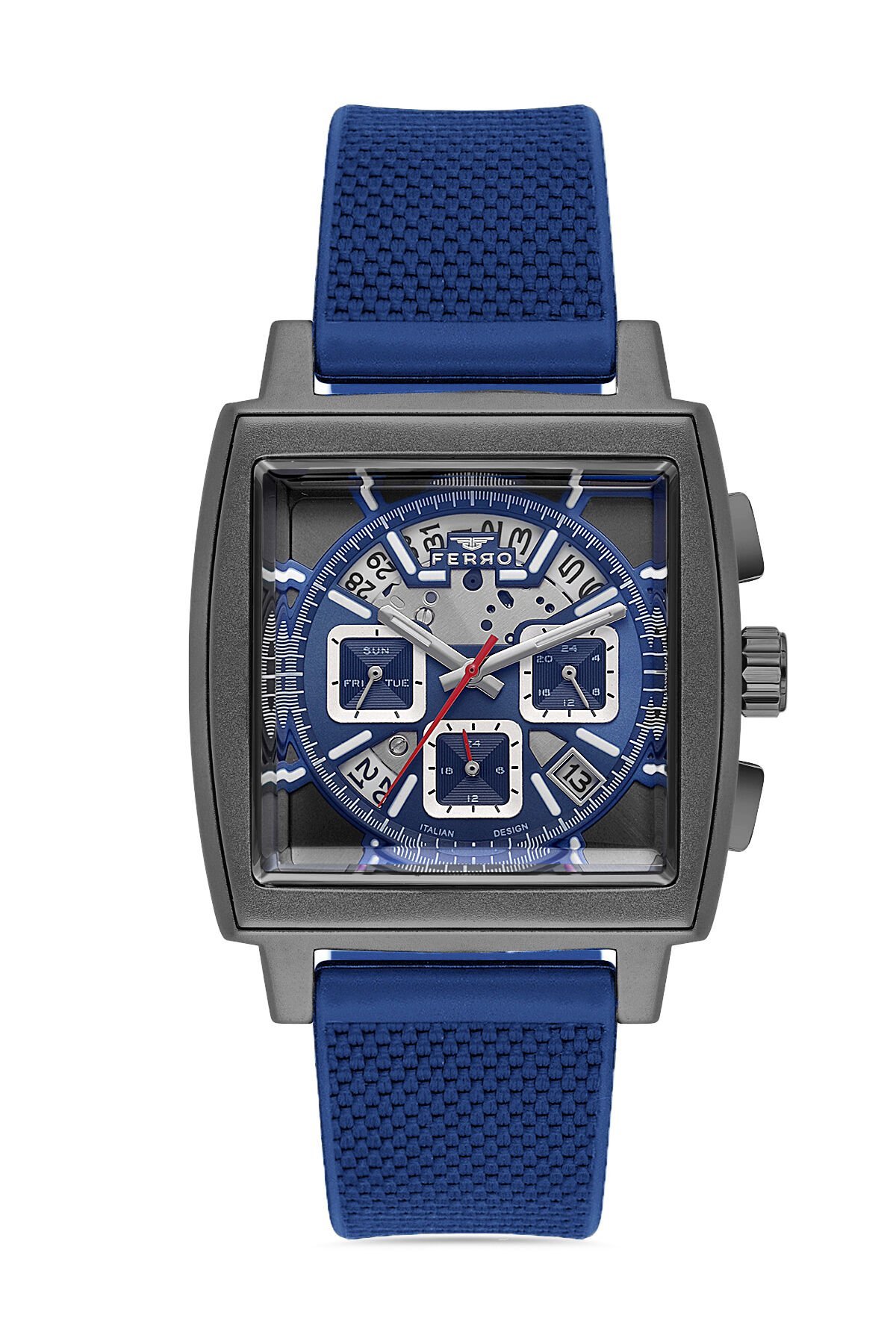 Ferro Lacivert Silikon Kordon Erkek Kol Saati FM11553DWT-L3
