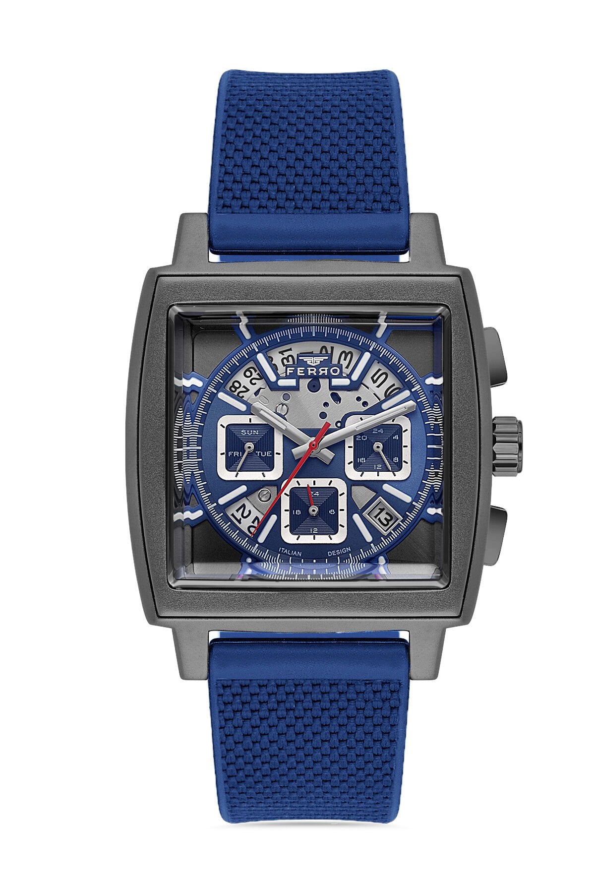 Ferro Lacivert Silikon Kordon Erkek Kol Saati FM11553DWT-L3