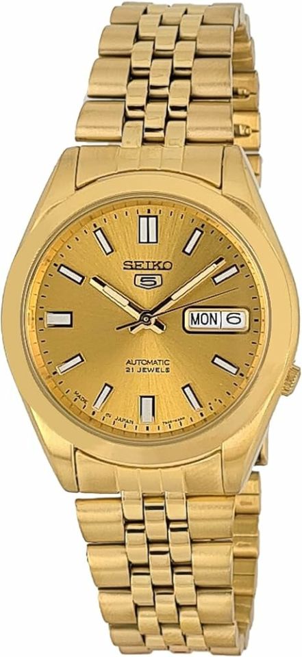 Seiko 5 Japan SNXC38J5 Otomatil Çelik Altın Rengi 39 mm Erkek Kol Saati