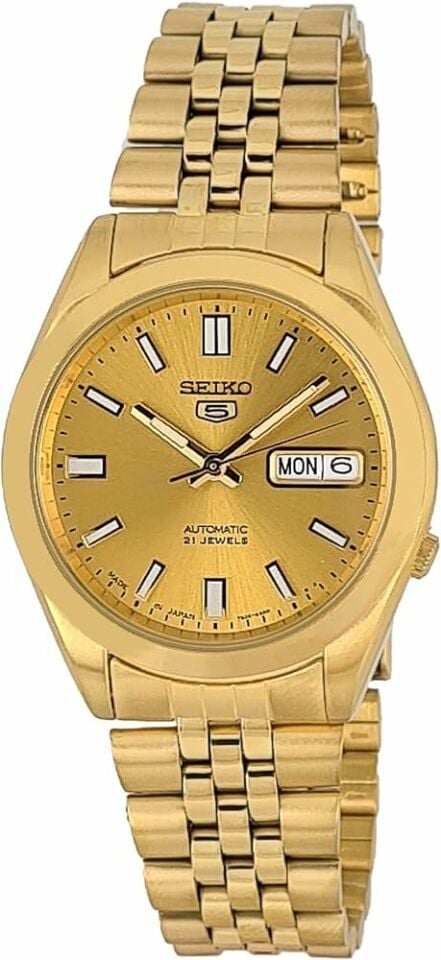 Seiko 5 Japan SNXC38J5 Otomatil Çelik Altın Rengi 39 mm Erkek Kol Saati
