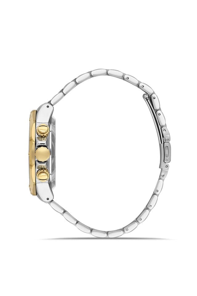 Ferro Sarı/Gümüş Çelik Kordon Erkek Kordl Saata FM11544AWT-D6 Fonksiyonları Aktif 3ATM Su Geçirmez