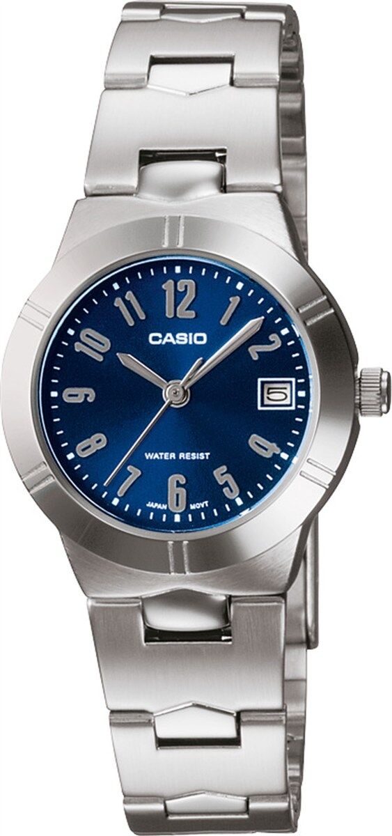 Casio LTP-1241D-2A2DF Quartz Çelik Gri Lacivert Kadran 25 mm Kadın Kol Saati