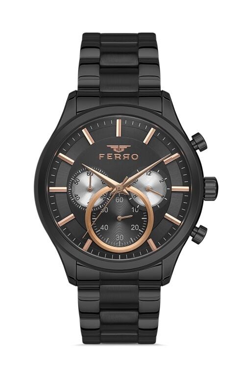 Ferro Gri Çelik Kordon Erkek Kol Saati FM11309A-V Fonksiyonları Aktif 3ATM Su Geçirmez