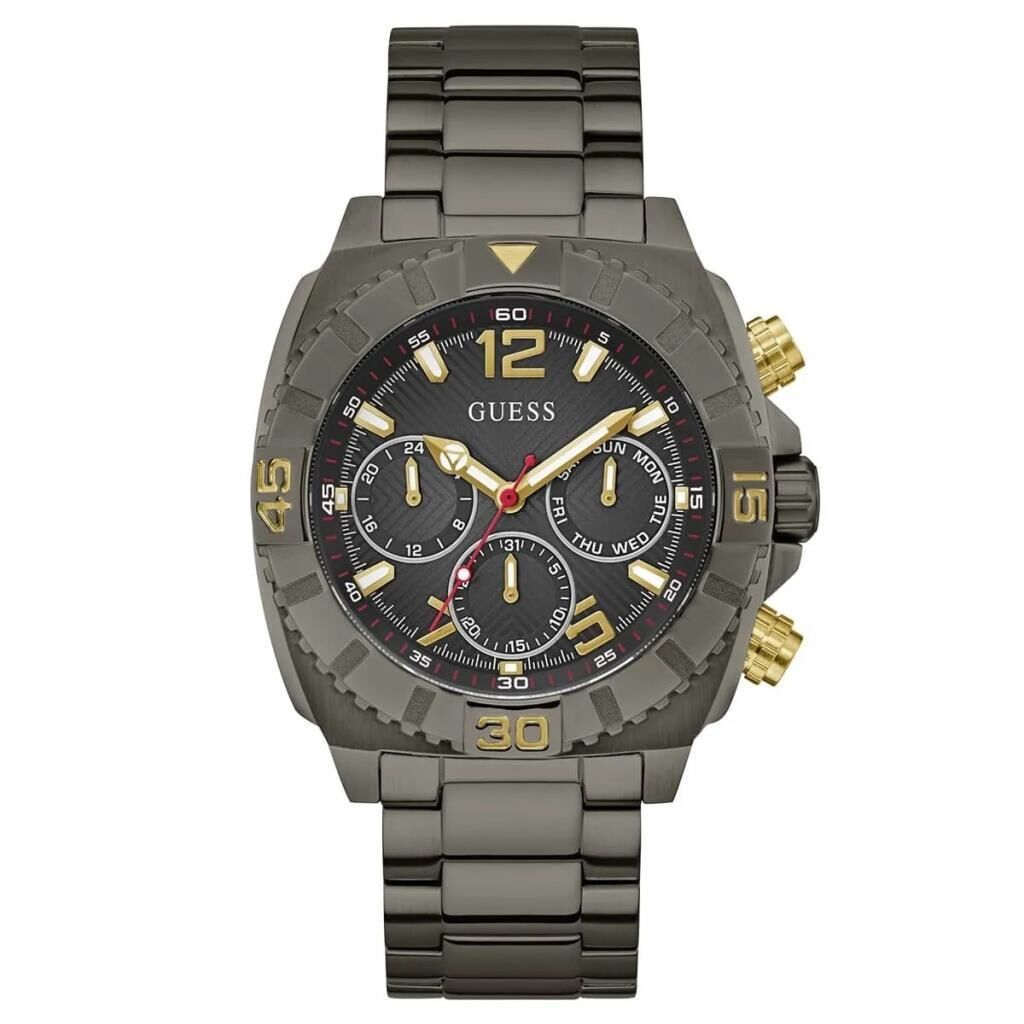 Guess GUGW0800G2 Quartz Çelik Füme Siyah Kadran 44 mm Erkek Kol Saati