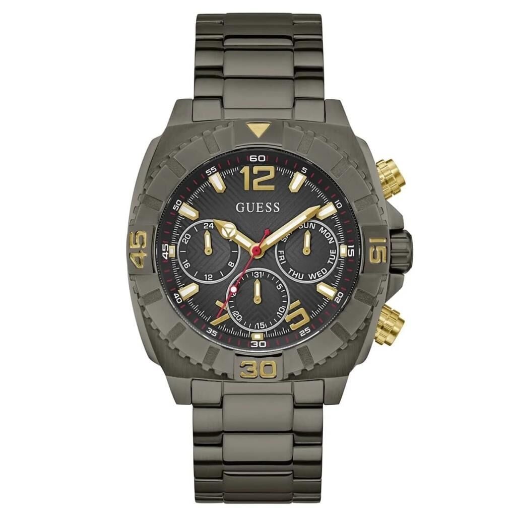Guess GUGW0800G2 Quartz Çelik Füme Siyah Kadran 44 mm Erkek Kol Saati