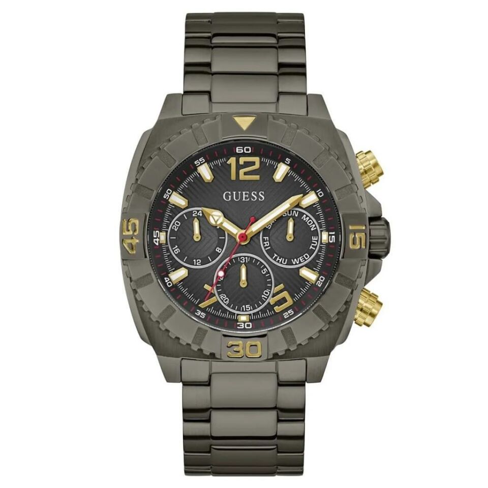 Guess GUGW0800G2 Quartz Çelik Füme Siyah Kadran 44 mm Erkek Kol Saati