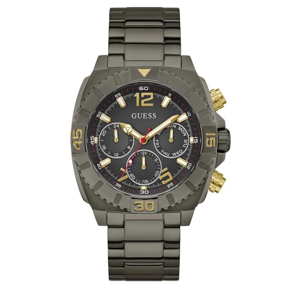 Guess GUGW0800G2 Quartz Çelik Füme Siyah Kadran 44 mm Erkek Kol Saati