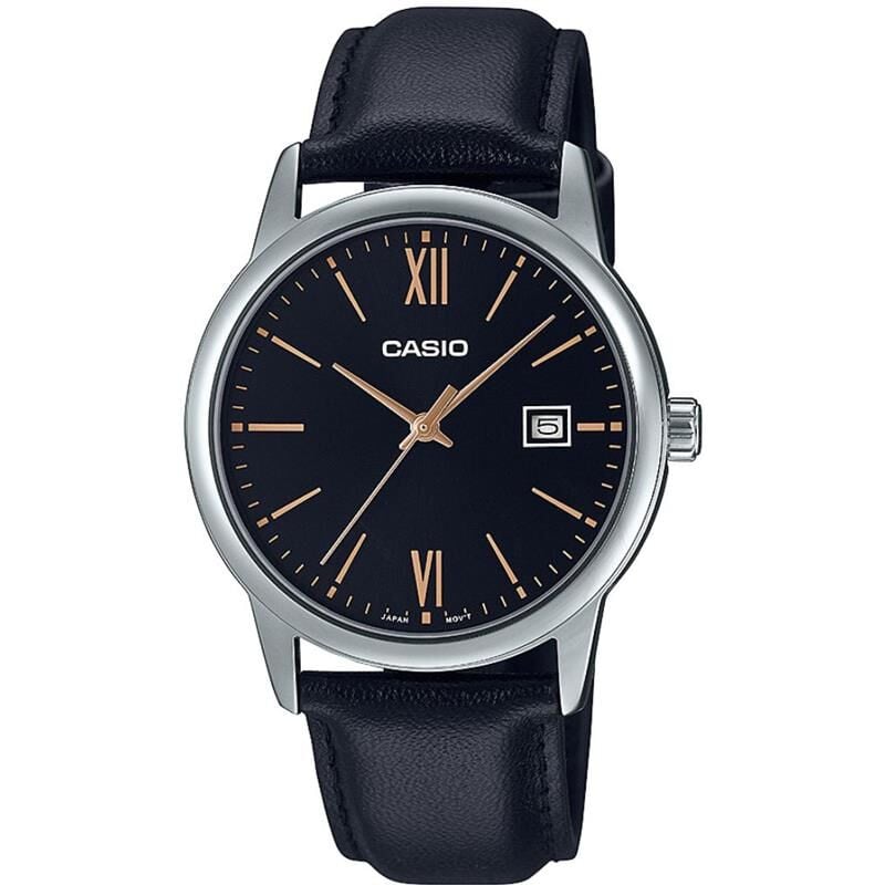 Casio MTP-V002L-1B3UDF Quartz Deri Siyah 37 mm Erkek Kol Saati
