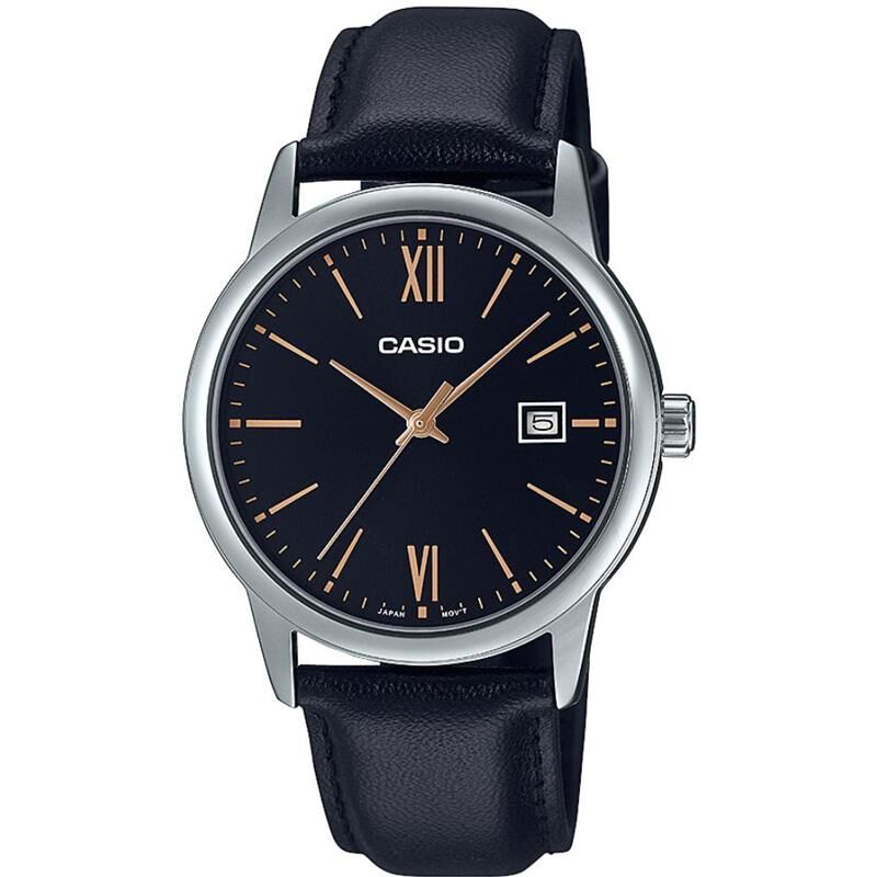 Casio MTP-V002L-1B3UDF Quartz Deri Siyah 37 mm Erkek Kol Saati