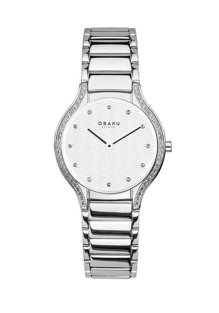 Obaku Denmark V276LECISC Quartz Çelik Gri Beyaz Kadran 30 mm Kadın Kol Saati