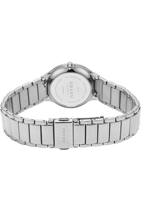 Obaku Denmark V276LECISC Quartz Çelik Gri Beyaz Kadran 30 mm Kadın Kol Saati