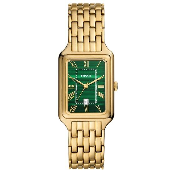 Fossil FES5341 Quartz Çelik Altın Rengi Yeşil Kadran 26 mm Kadın Kol Saati