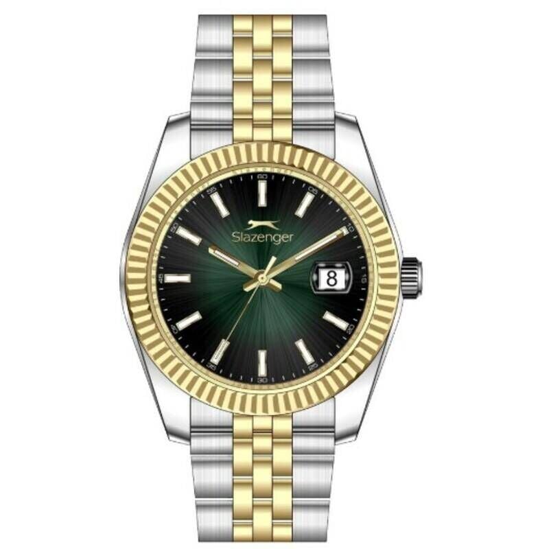 Slazenger SL.09.2509.1.02 Quartz Çelik Altın/Gri Yeşil Kadran 41 mm Erkek Kol Saati