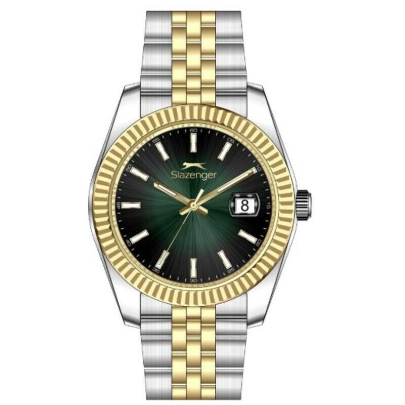 Slazenger SL.09.2509.1.02 Quartz Çelik Altın/Gri Yeşil Kadran 41 mm Erkek Kol Saati