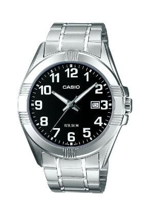 Casio MTP-1308D-1BVDF Quartz Çelik Gri Siyah Kadran 44 mm Erkek Kol Saati