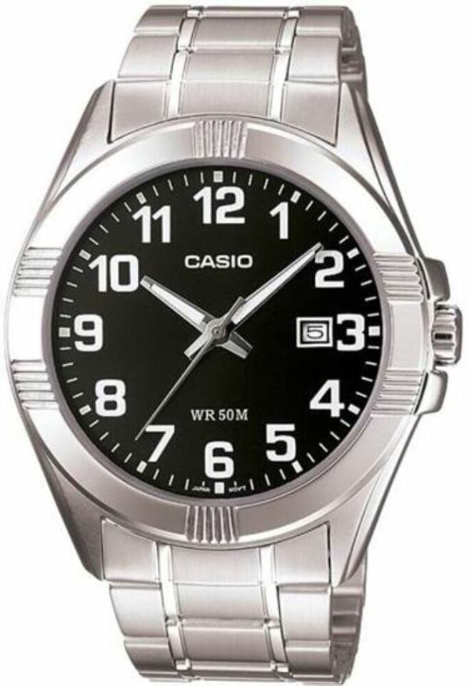 Casio MTP-1308D-1BVDF Quartz Çelik Gri Siyah Kadran 44 mm Erkek Kol Saati